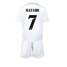 Real Madrid Eden Hazard #7 Hemmaställ Barn 2022-23 Korta ärmar (+ Korta byxor)